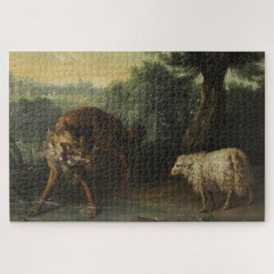The Wolf and the Lamb (by Jean-Baptiste Oudry) Jigsaw Puzzle
