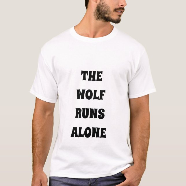 The Wolf Runs Alone Royal Sigma T-Shirt  (Front)