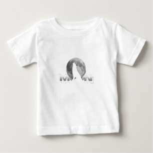 the wolf`s cry under the full moon baby T-Shirt