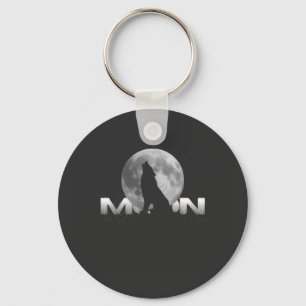 the wolf`s cry under the full moon keychain