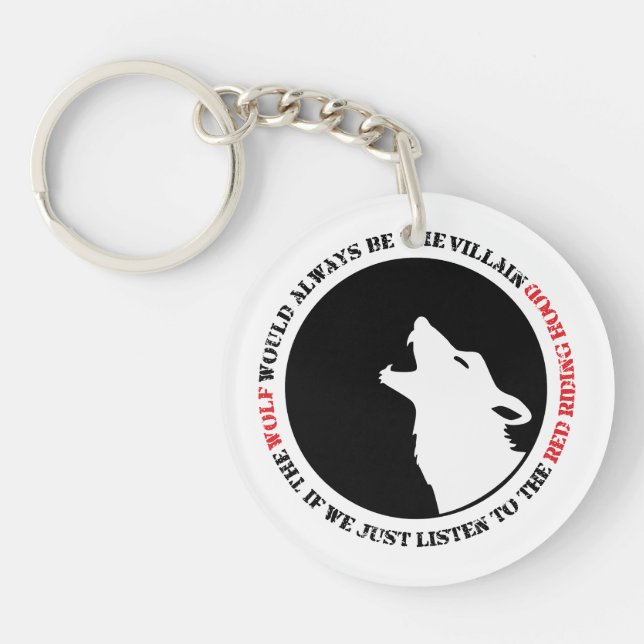 The wolf would always be the villain keychain (Front)
