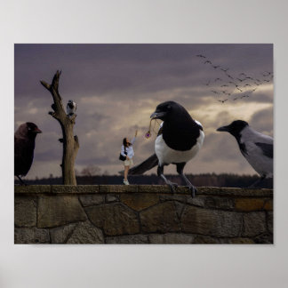 The woman and the birds poster