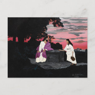 The Woman at the Well, Famous Painting Holiday Postcard