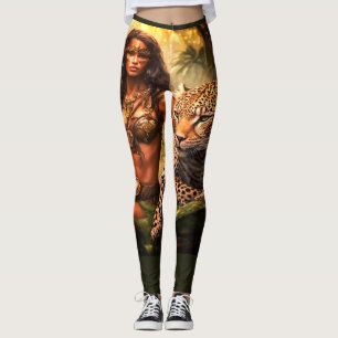 The Woman in the Jungle on Fit Customized Modern Leggings