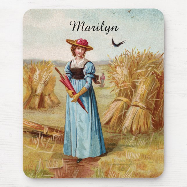 The Woman in the Wheat Field Mousepad (Front)