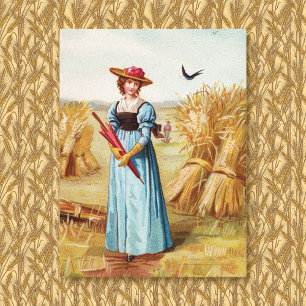 The Woman in the Wheatfield Canvas Print