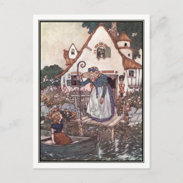 The Woman Learned in Magic by Edmund Dulac Postcard (Front)