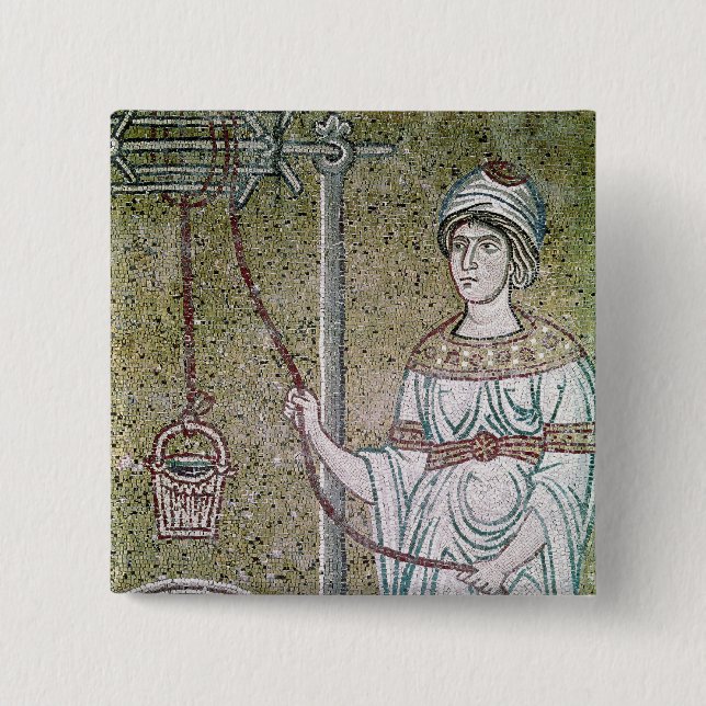 The Woman of Samaria 2 Inch Square Button (Front)