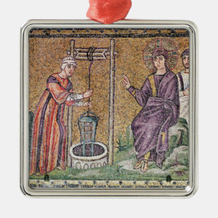 The Woman of Samaria at the Well Metal Ornament