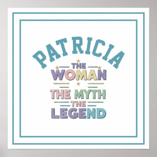 The Woman The Myth The Legend Bold Name Printed Poster