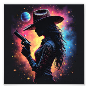 The woman who takes revenge on the gang photo print