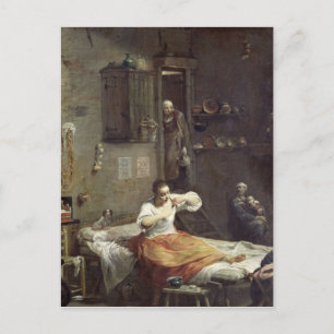 The Woman with the Flea Postcard