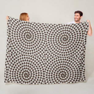 The Wombat Whirl: A Spiral of Wonder, Fleece Blanket