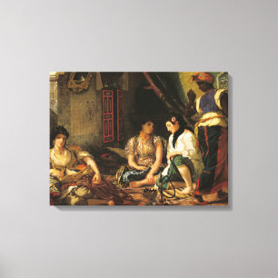 The Women of Algiers in their Apartment, 1834 Canvas Print