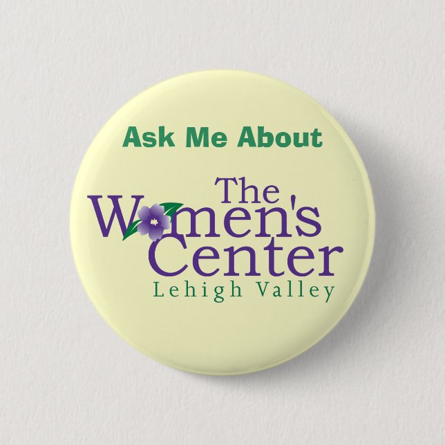 The Women's Centre 2 Inch Round Button (Front)