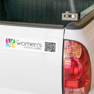 The Women's Chorus of Dallas Logo QR Code Bumper S Sticker