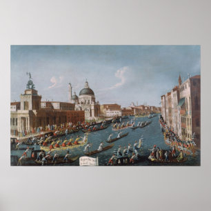 The Women's Regatta on the Grand Canal, Venice Poster