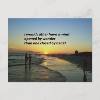 The wonder of it all Inspirational quote Postcard