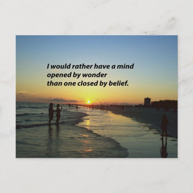 The wonder of it all Inspirational quote Postcard (Front)