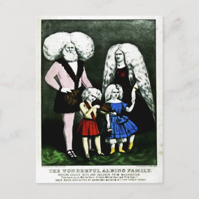 The Wonderful Albino Family Postcard (Front)