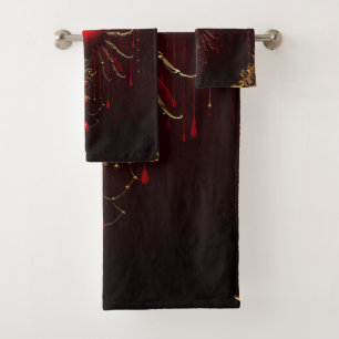 The wonderful beautiful art of gothic elegance. bath towel set