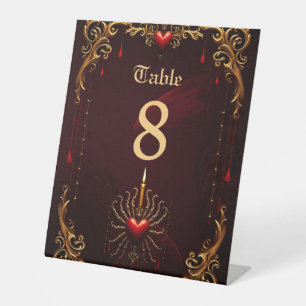 The wonderful beautiful art of gothic elegance.  pedestal sign
