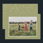 The Wonders of His Love Photo Script Green Holiday Card<br><div class="desc">The Wonders of His Love Photo Script Green Holiday Card
Pop in your favourite photo and add your name. That's it! So simple.</div>