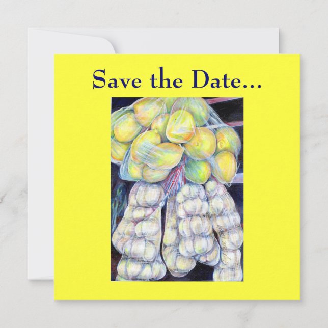 The Wonders of the Wet Markets, Singapore Save The Date (Front)