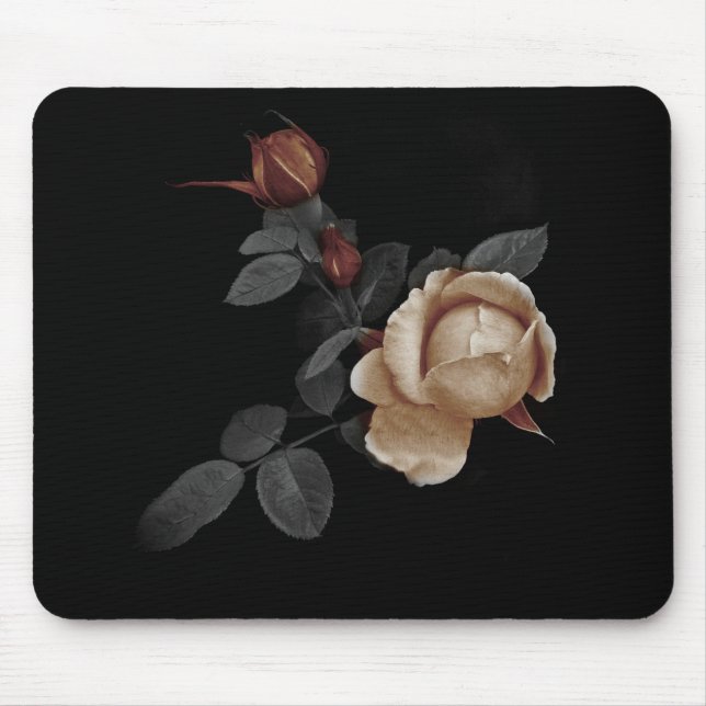 The Wooden Rose Mouse Pad (Front)