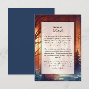 The Woodland Spell of Falling Leaves Wedding Enclosure Card