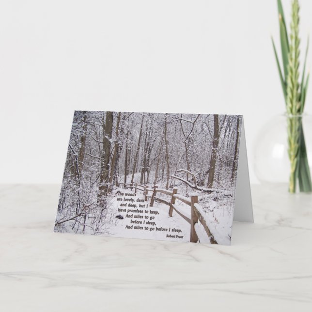 "The Woods Are Lovely" Encouragement Card Design (Front)