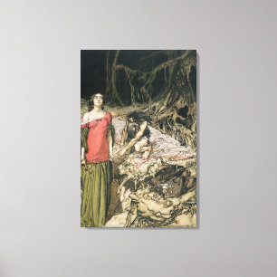The Wooing of Grimhilde, the mother of Hagen Canvas Print