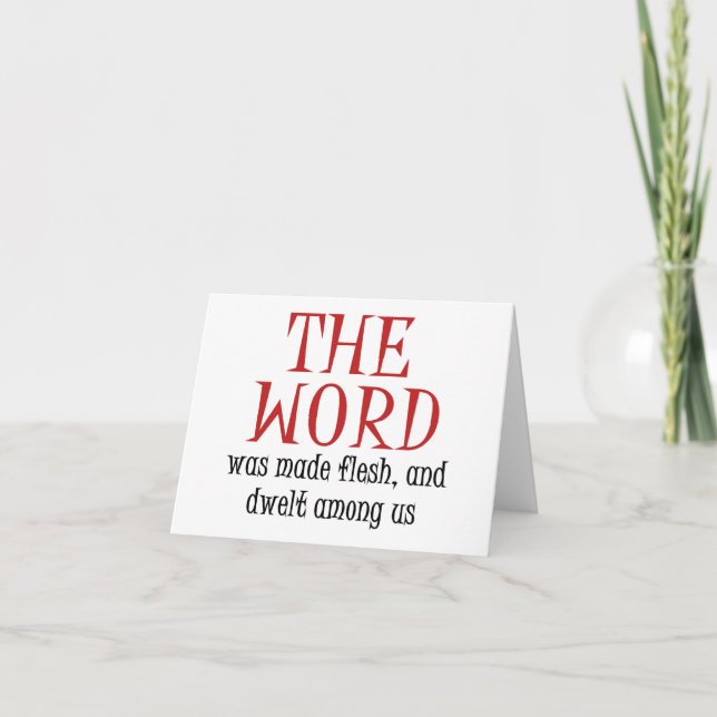 The Word Holiday Card (Front)
