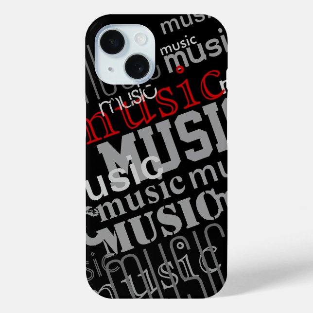 the word-music patterned Case-Mate iPhone case (Back)