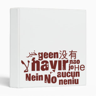 The word "No" in different languages... Binder