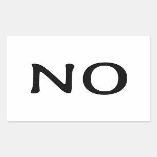 The Word No Statement Text Simple Message Sticker