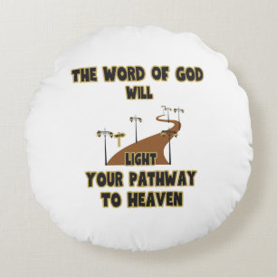 The Word Of God Will Light Round Pillow