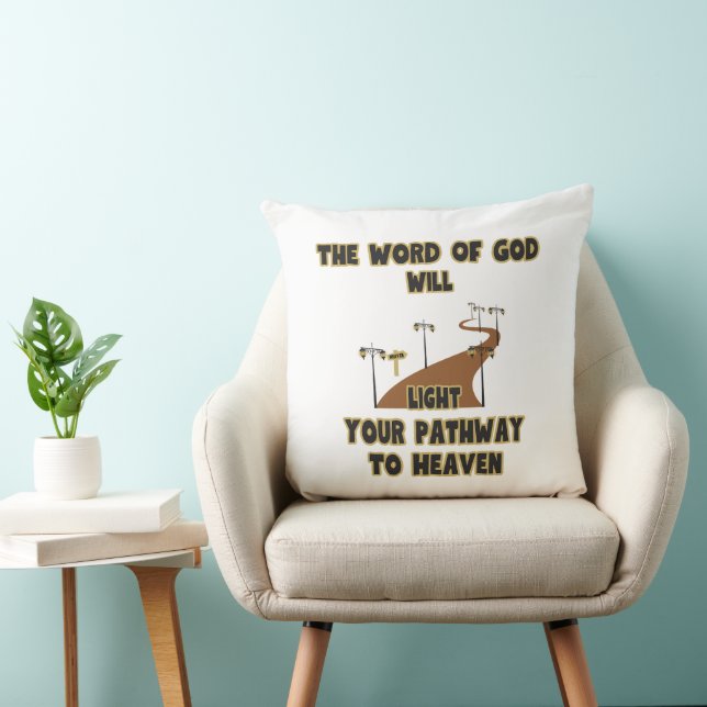 The Word Of God Will Light Throw Pillow (Chair)