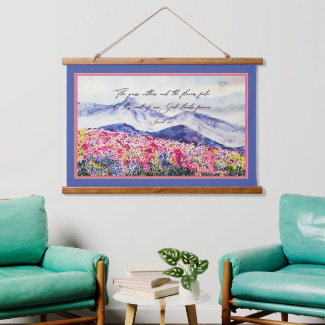 The word of our God stands  Hanging Tapestry (Living Room)