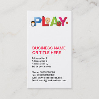 the word play business card