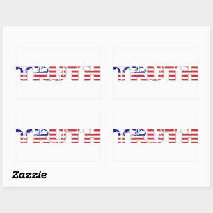The word Truth with Patriotic American Flag Sticker