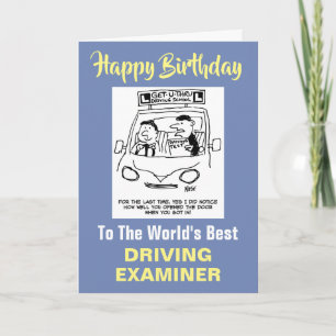 The Word's Best Driving Examiner Card