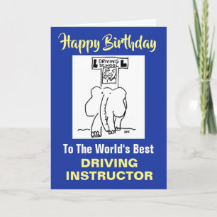 The Word's Best Driving Instructor Card