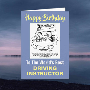 The Word's Best Driving Instructor Card