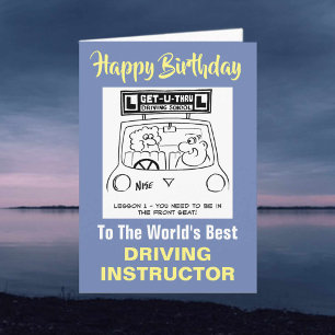 The Word's Best Driving Instructor Card