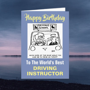 The Word's Best Driving Instructor Card
