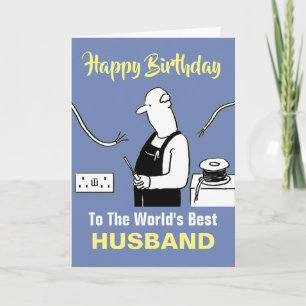 The Word's Best Electrician Husband Card