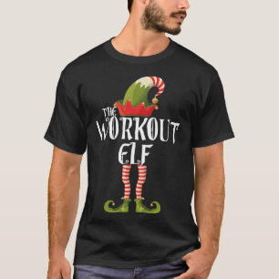 the workout elf family elf matching christmas T-Shirt