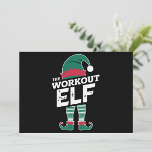The Workout Elf Group Matching Family Christmas  Holiday Card