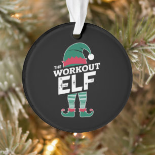The Workout Elf Group Matching Family Christmas Ornament